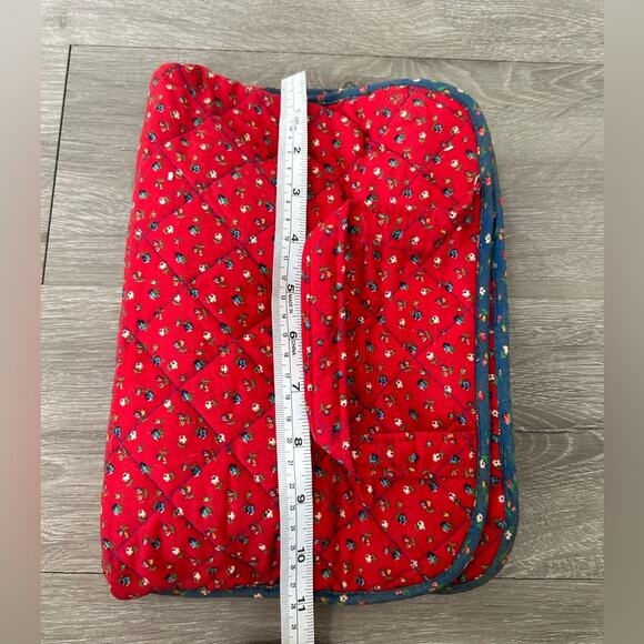 Retro- 60s 70s- red blue florall cosmetic travel case with bottles- Hong Kong - Picture 2 of 7